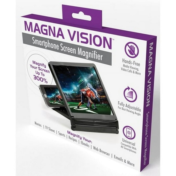 Magna Vision Mobile Device Screen Enlarger

Smartphone screen magnifier NIB NWT - Picture 1 of 8